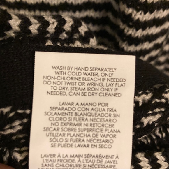 Striped Black and White Women's Sweater - Picture 7 of 10